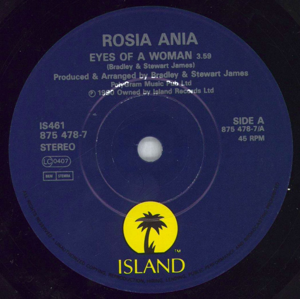 Roise Ania Eyes Of A Woman UK 12" vinyl picture disc (12 inch picture record) IRI2PEY827933