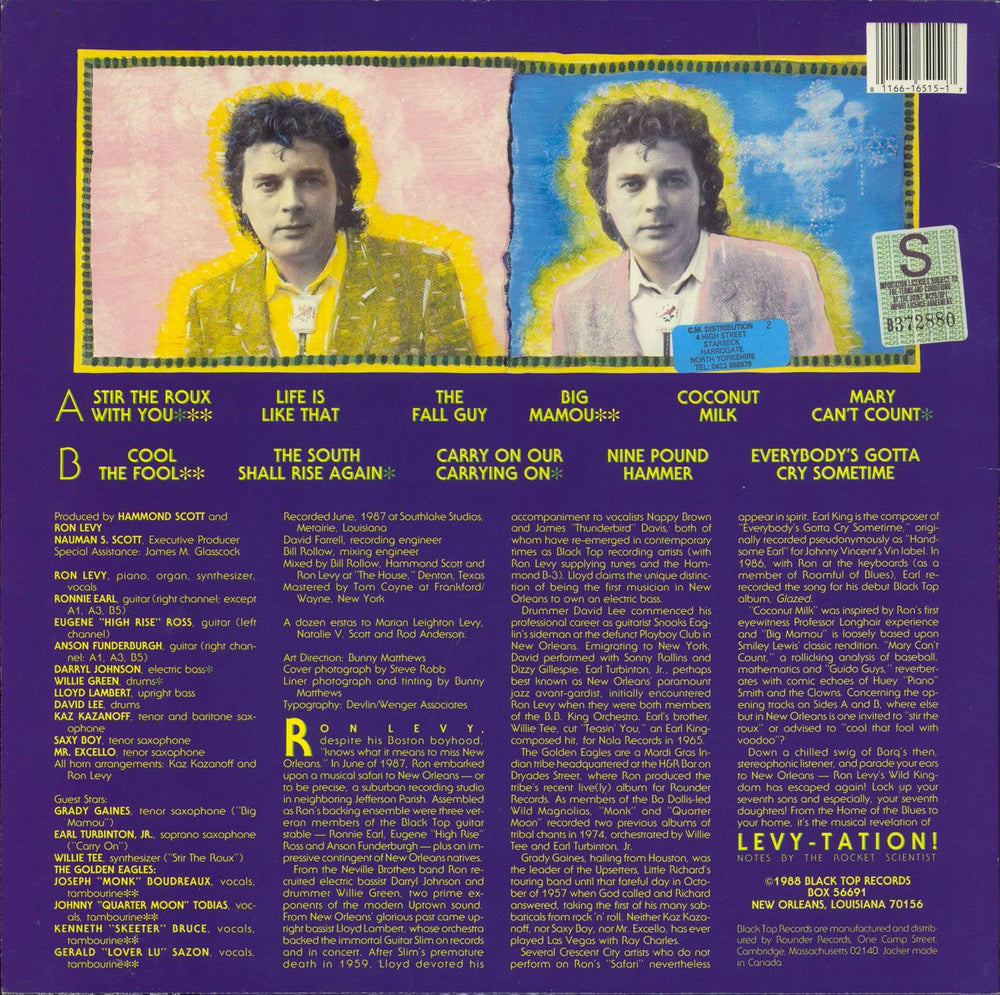 Ron Levy Safari To New Orleans US vinyl LP album (LP record) 011661651517