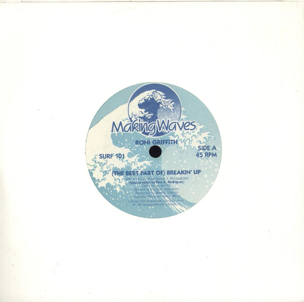 Roni Griffith (The Best Part Of) Breakin' Up UK 7" vinyl single (7 inch record / 45) SURF101