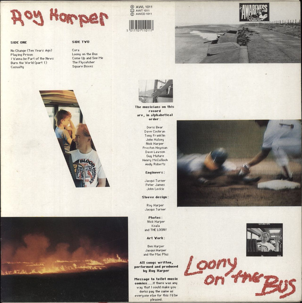 Roy Harper Loony On The Bus - VG UK vinyl LP album (LP record) ROYLPLO824943