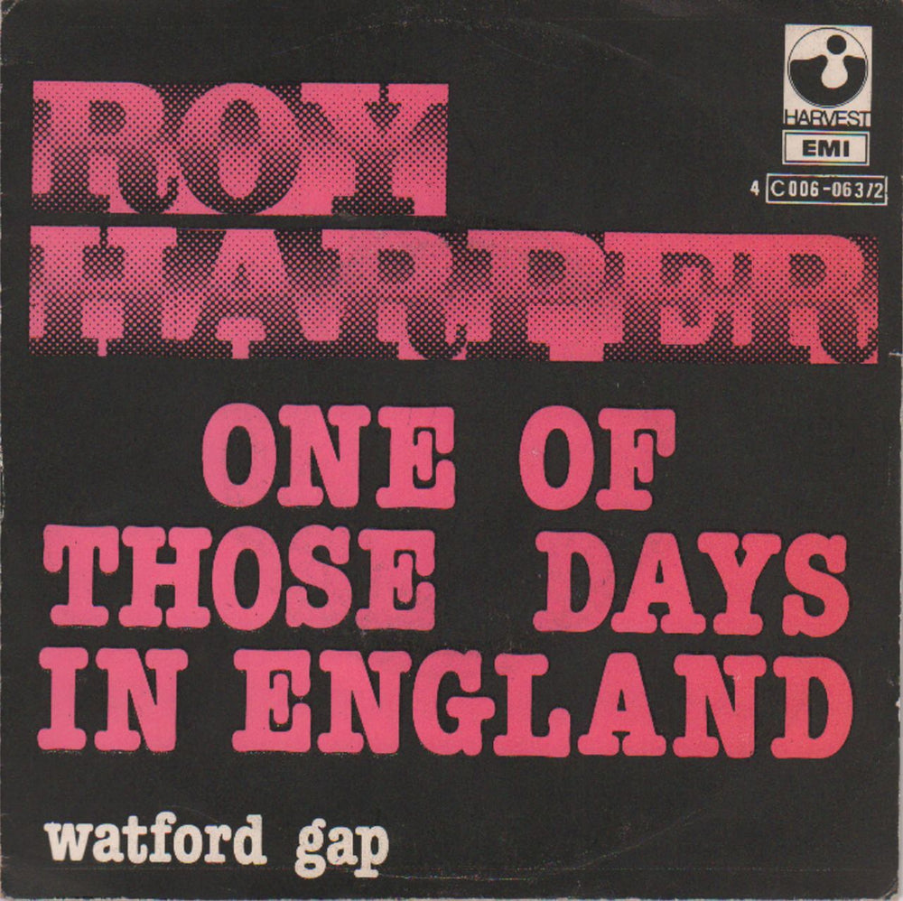 Roy Harper One Of Those Days In England Belgian 7" vinyl single (7 inch record / 45) 4C006-06372