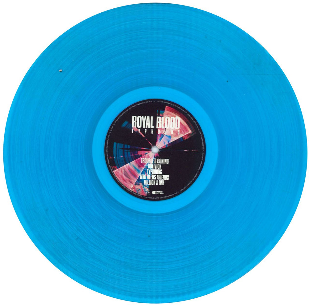 Royal Blood Typhoons - Translucent Blue Vinyl UK vinyl LP album (LP record) R-8LPTY800749