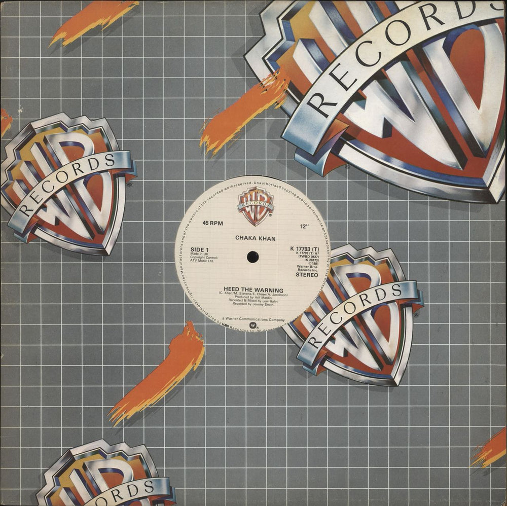 Rufus & Chaka Khan Heed The Warning UK 12" vinyl single (12 inch record / Maxi-single) K17793(T)