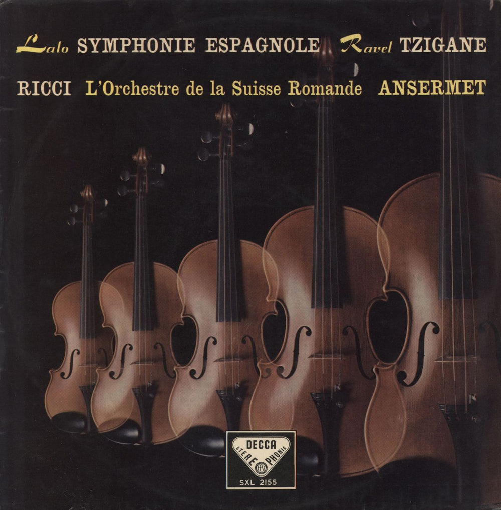 Ruggiero Ricci Lalo: Symphonie Espagnole / Ravel: Tzigane - ED1 UK vinyl LP album (LP record) SXL2155