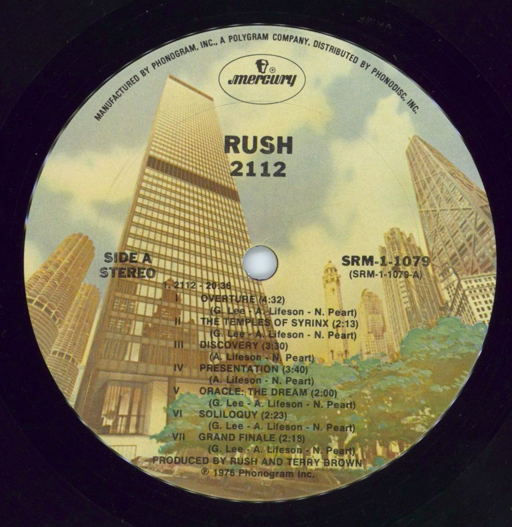 Rush 2112 (Twenty One Twelve) - Terre Haute Pressing US vinyl LP album (LP record) RUSLPTW769942