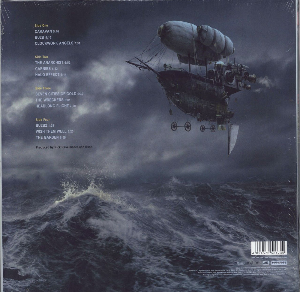 Rush Clockwork Angels - Black Vinyl UK 2-LP vinyl record set (Double LP Album) RUS2LCL793381