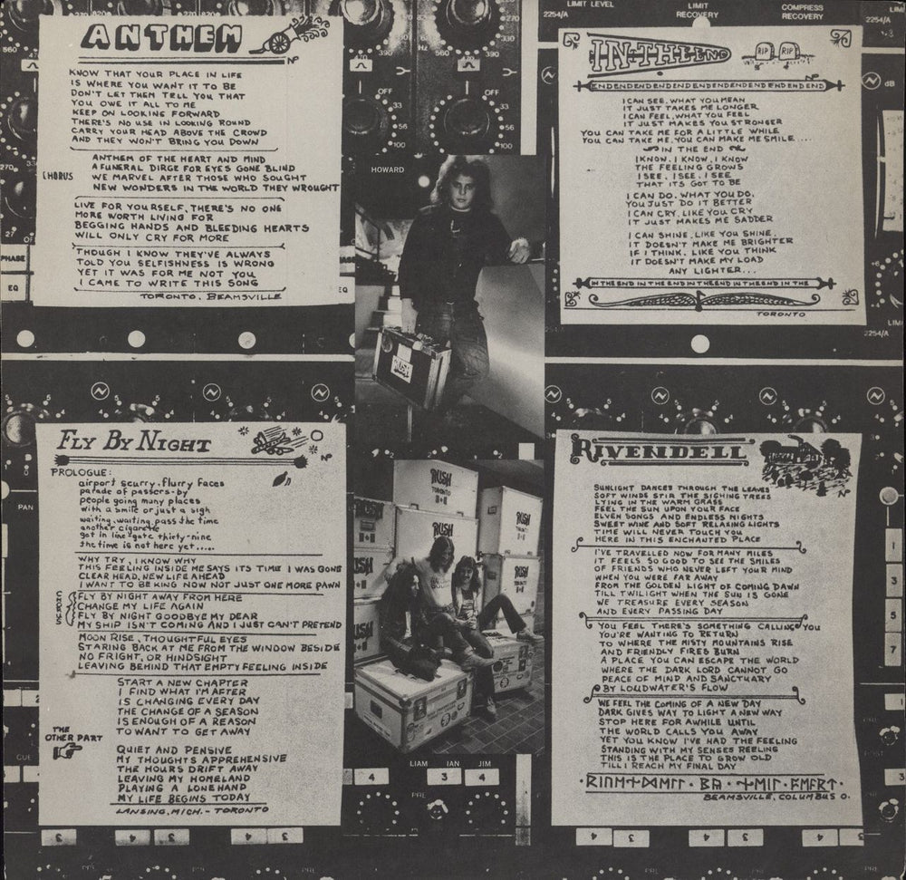 Rush Fly By Night Canadian vinyl LP album (LP record)