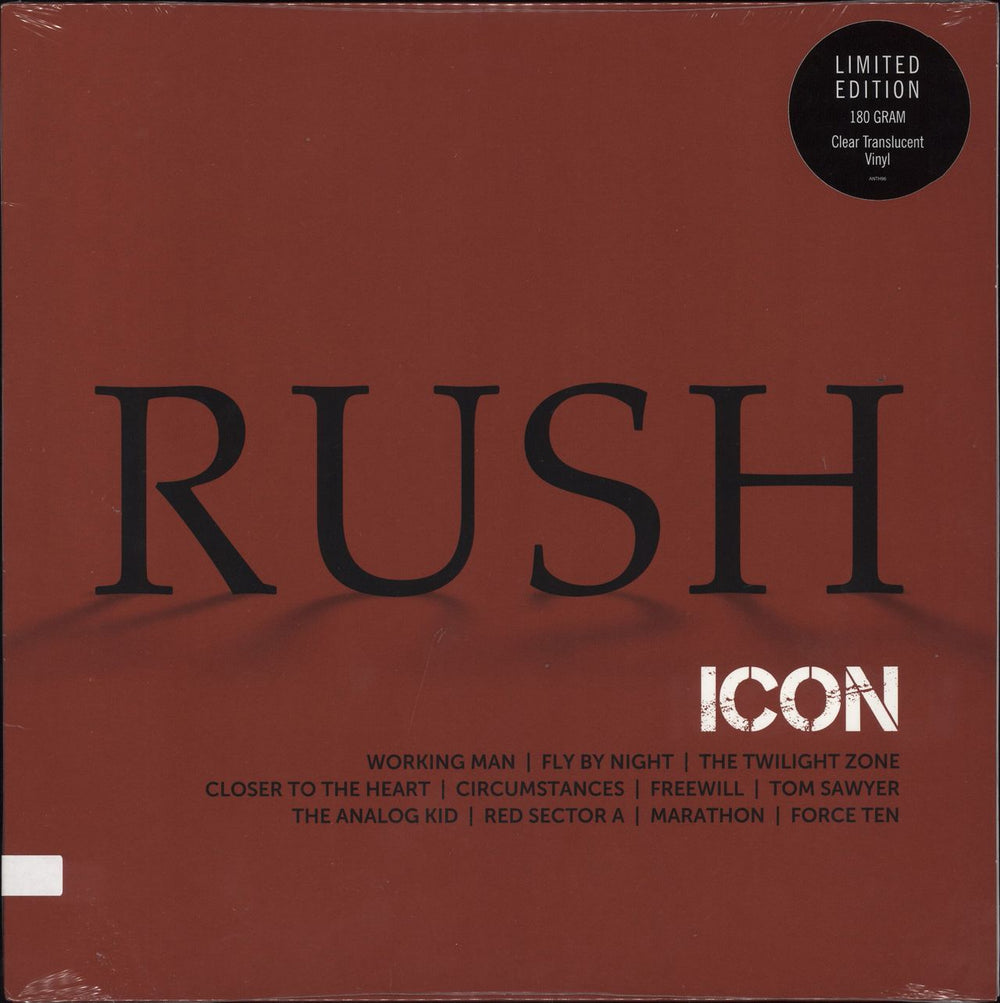 Rush ICON - 180 Gram Clear Vinyl - Sealed Canadian vinyl LP album (LP record) ANTH96