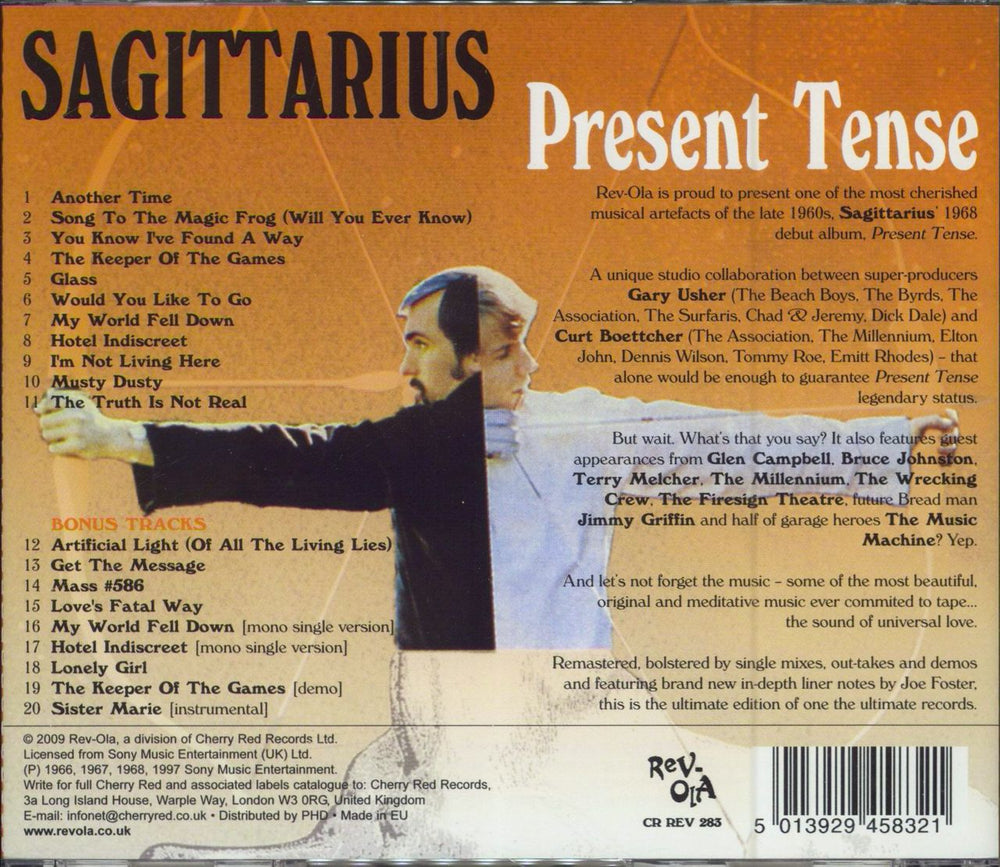 Sagittarius Present Tense UK CD album (CDLP)