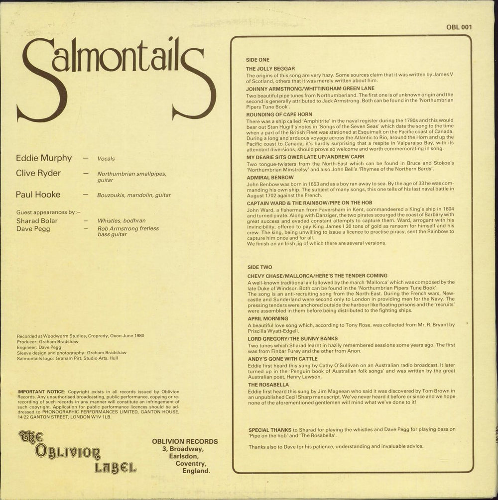 Salmontails Salmontails - Ex UK vinyl LP album (LP record)