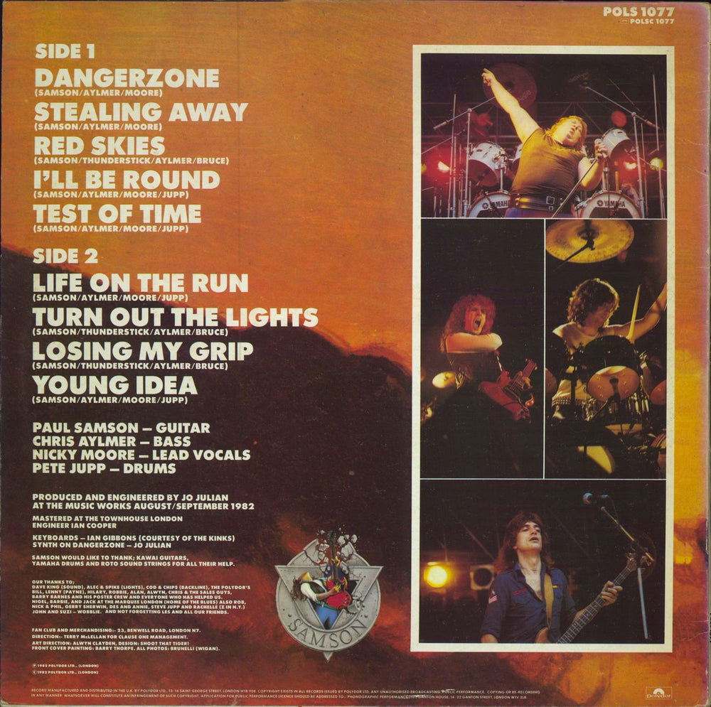 Samson Before The Storm + Poster + Insert UK vinyl LP album (LP record)