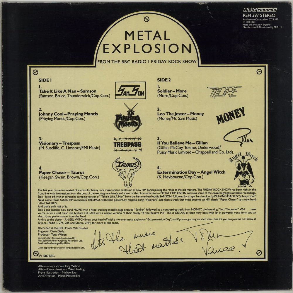 Samson Metal Explosion UK vinyl LP album (LP record) SAMLPME433009