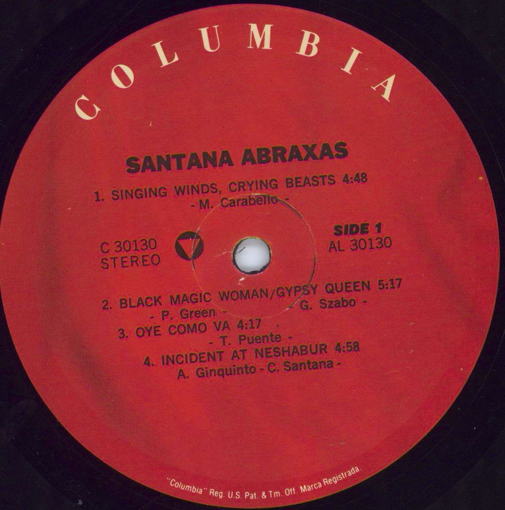 Santana Abraxas - red label US vinyl LP album (LP record) SNTLPAB812888