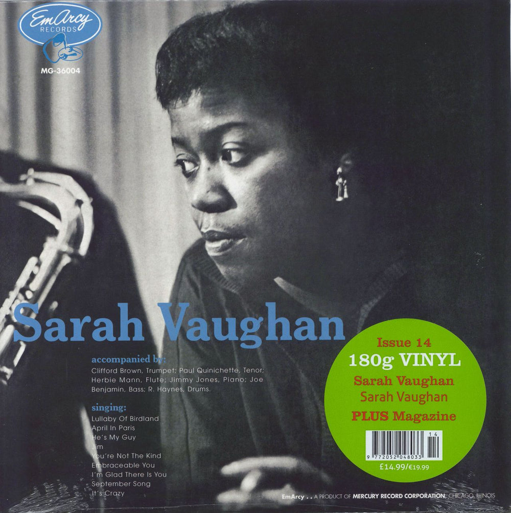 Sarah Vaughan Sarah Vaughan - 180gm Vinyl - Sealed + Booklet UK vinyl LP album (LP record) MG36004