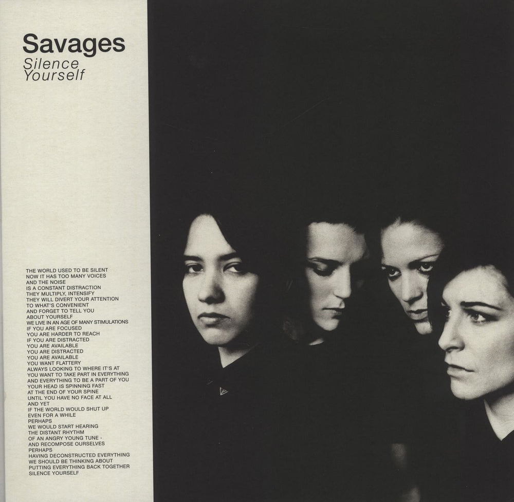 Savages Silence Yourself UK vinyl LP album (LP record) OLE-1036-1