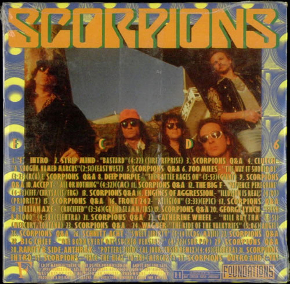 Scorpions 'F' CD 6 US Promo CD album (CDLP) FCD6