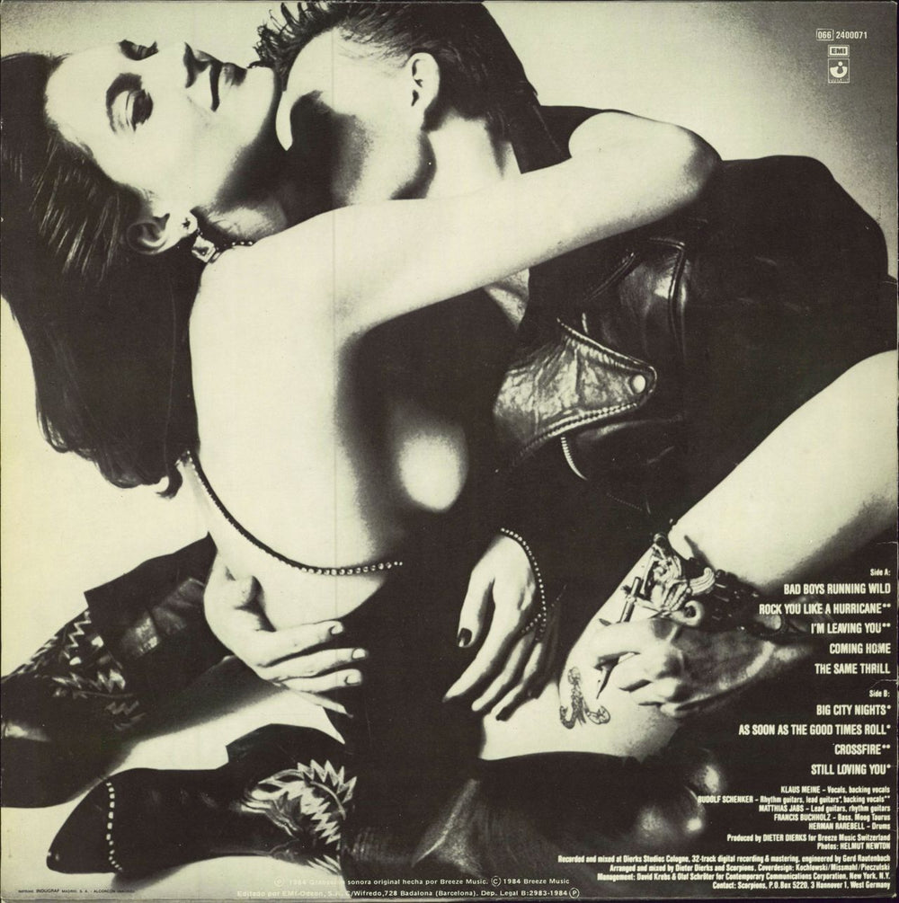 Scorpions Love At First Sting + Inner Spanish vinyl LP album (LP record)