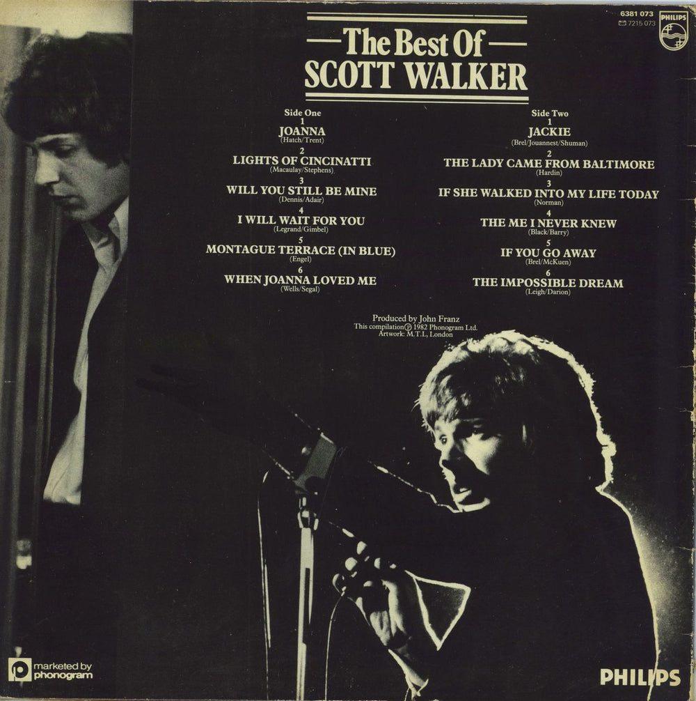 Scott Walker The Best Of Scott Walker UK vinyl LP album (LP record)