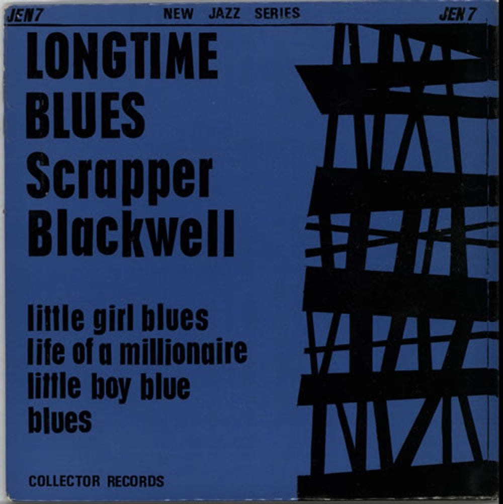 Scrapper Blackwell Longtime Blues UK 7" vinyl single (7 inch record / 45) JEN7