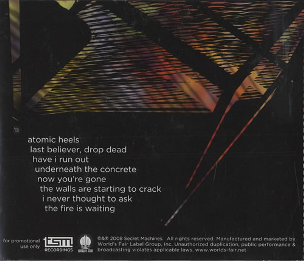 Secret Machines Secret Machines US Promo CD album (CDLP) TSM001P