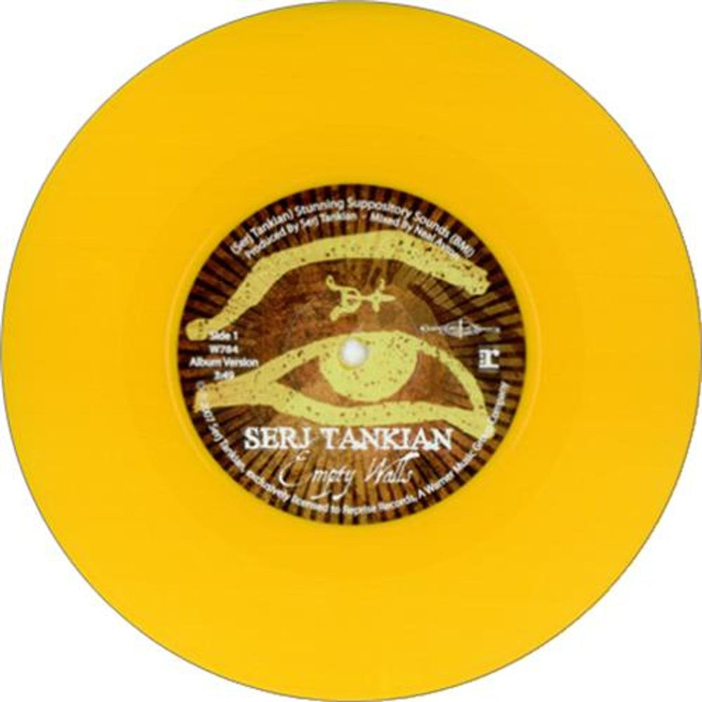 Serj Tankian Empty Walls - Yellow Vinyl UK 7" vinyl single (7 inch record / 45) SRJ07EM416538