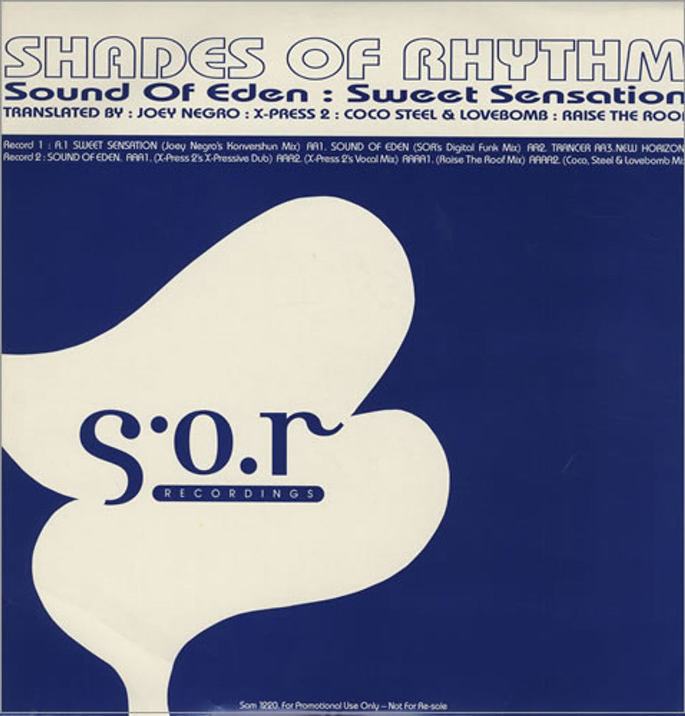 Shades Of Rhythm Sound Of Eden / Sweet Sensation UK Promo 12" vinyl single (12 inch record / Maxi-single) SAM1220