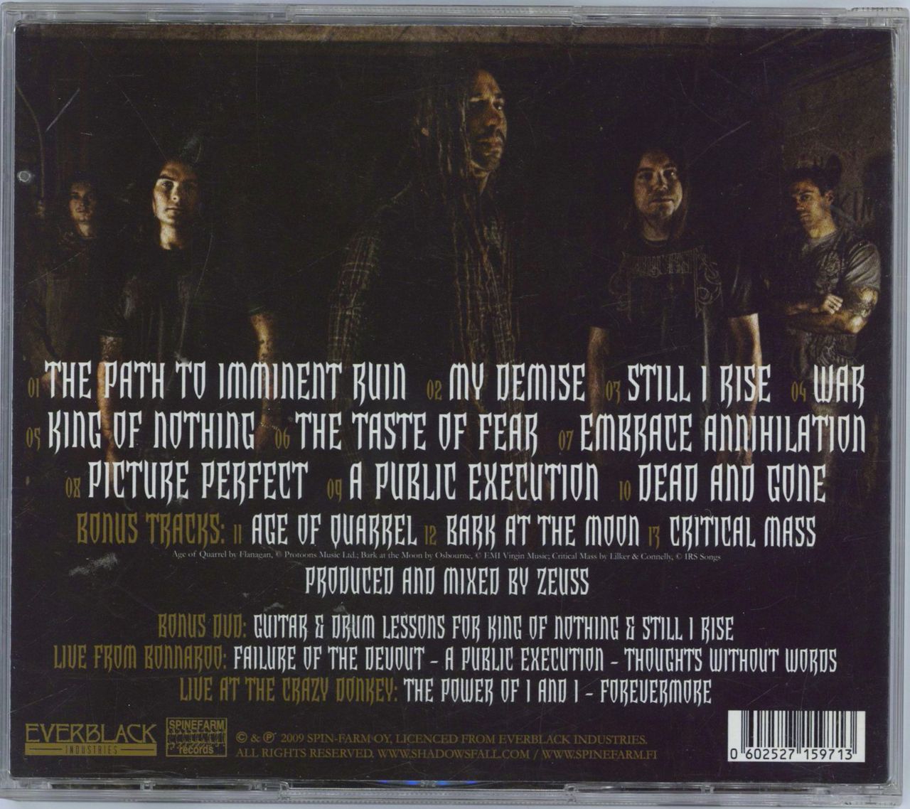 Shadows Fall Retribution German 2-disc CD/DVD set — RareVinyl.com