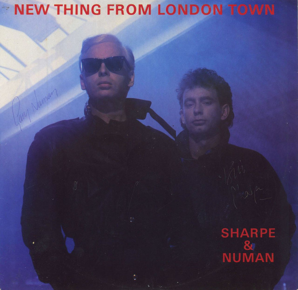 Sharpe & Numan New Thing From London Town - Autographed UK 12" vinyl single (12 inch record / Maxi-single) NUM19