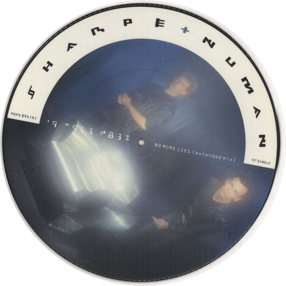 Sharpe & Numan No More Lies (Extended Mix) UK 12" vinyl picture disc (12 inch picture record) POPX894