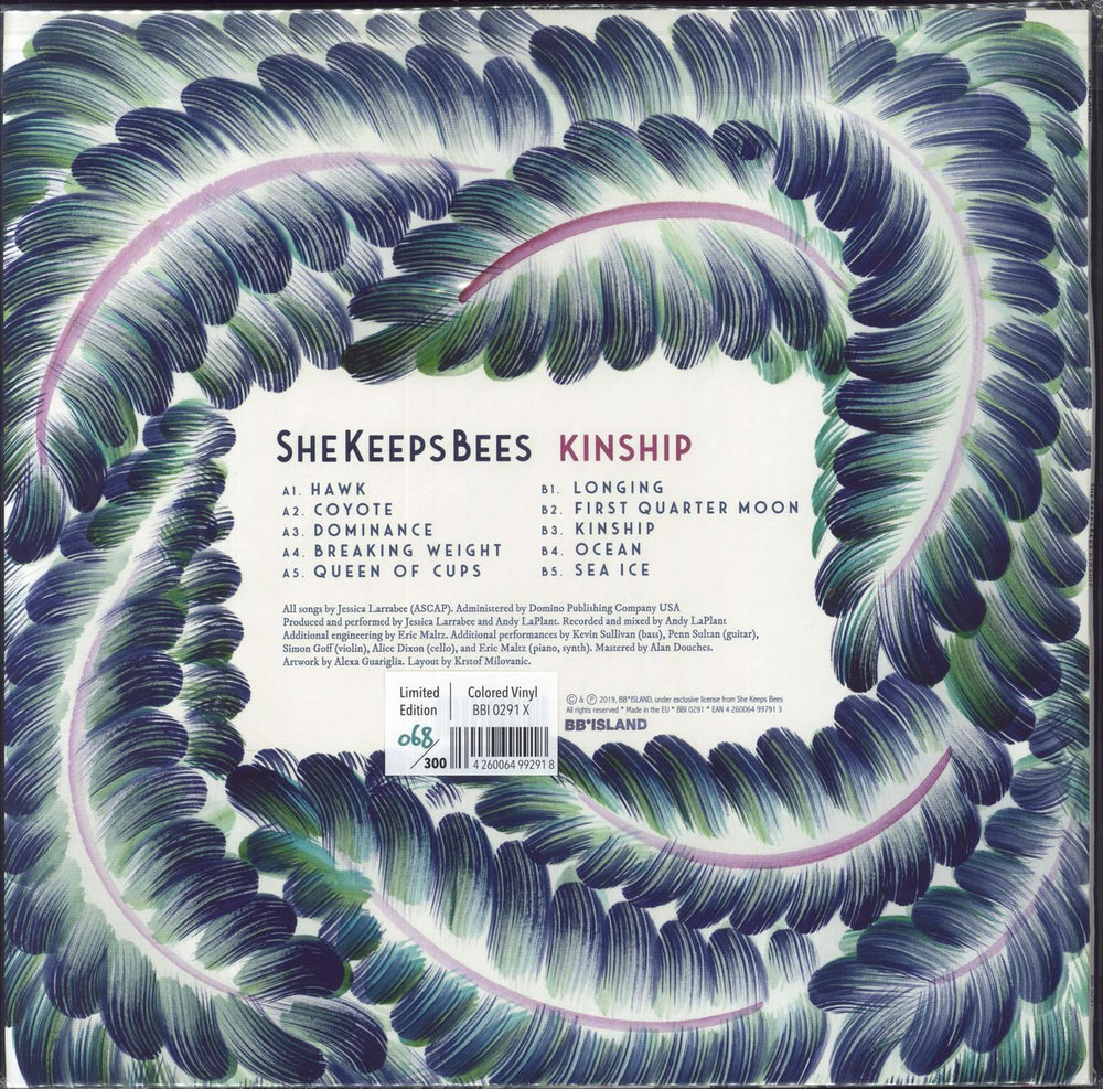 She Keeps Bees Kinship - Blue Vinyl + Numbered UK vinyl LP album (LP record)