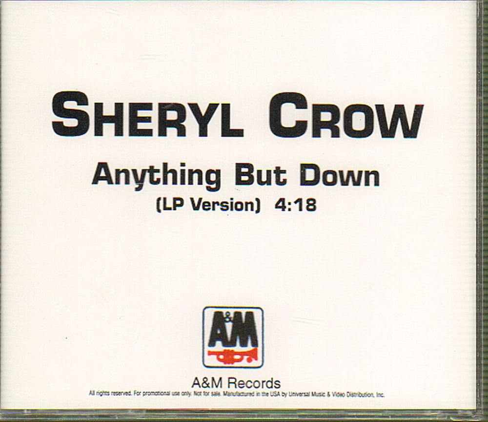 Sheryl Crow Anything But Down US Promo CD-R acetate CD ACETATE