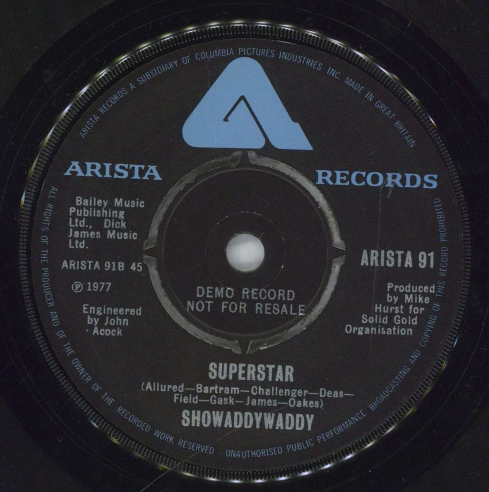 Showaddywaddy When UK 7" vinyl single (7 inch record / 45)