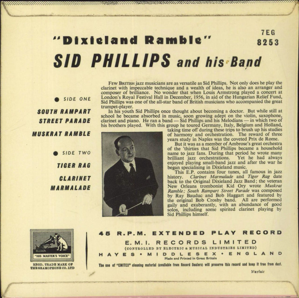 Sid Phillips Dixieland Ramble UK 7" vinyl single (7 inch record / 45)