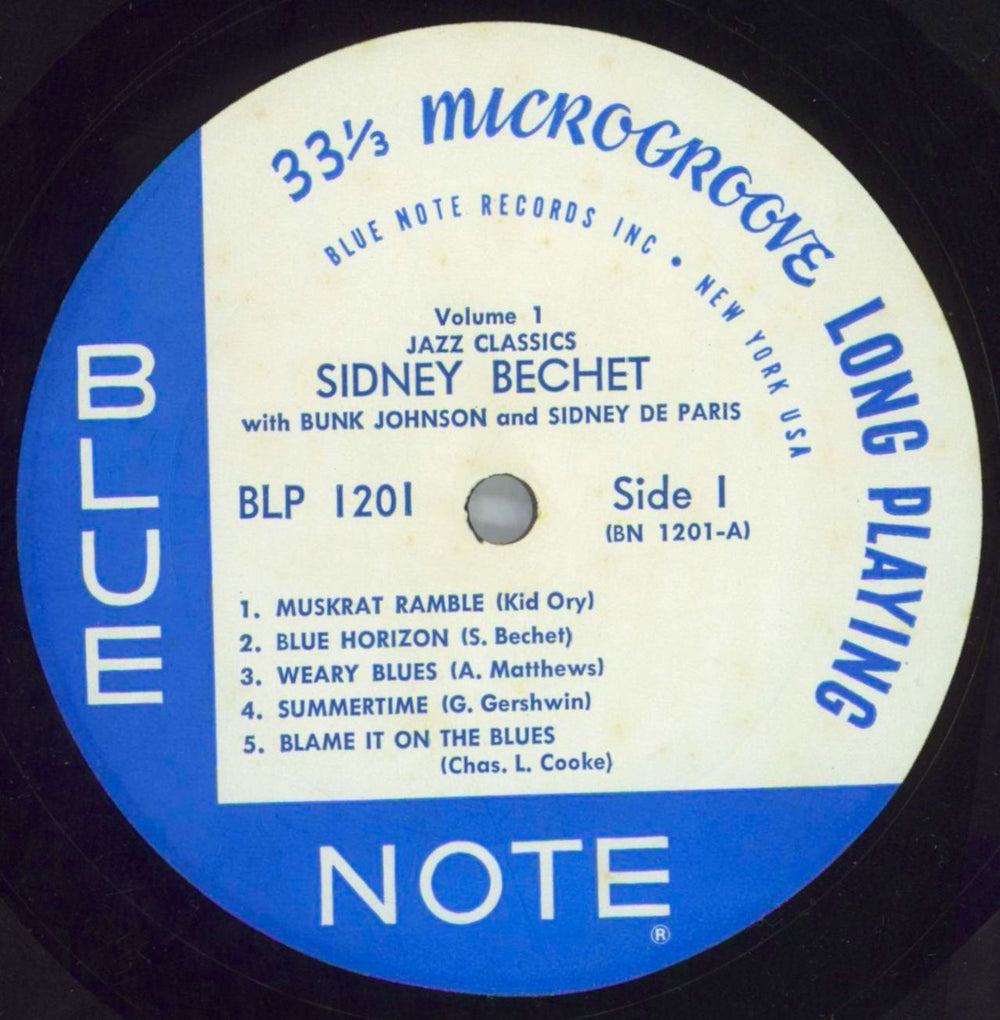 Sidney Bechet Jazz Classics Volume 1 - NY USA US vinyl LP album (LP record) SJBLPJA820310