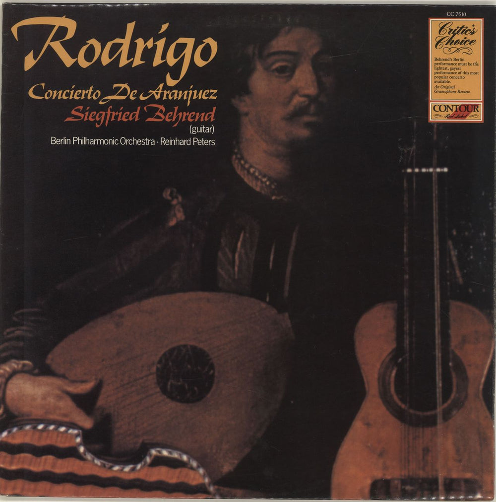 Siegfried Behrend Rodrigo: Concierto De Aranjuez / Castel Nuovo-Tedesco: Concerto in D, Op.99 UK vinyl LP album (LP record) CC7510