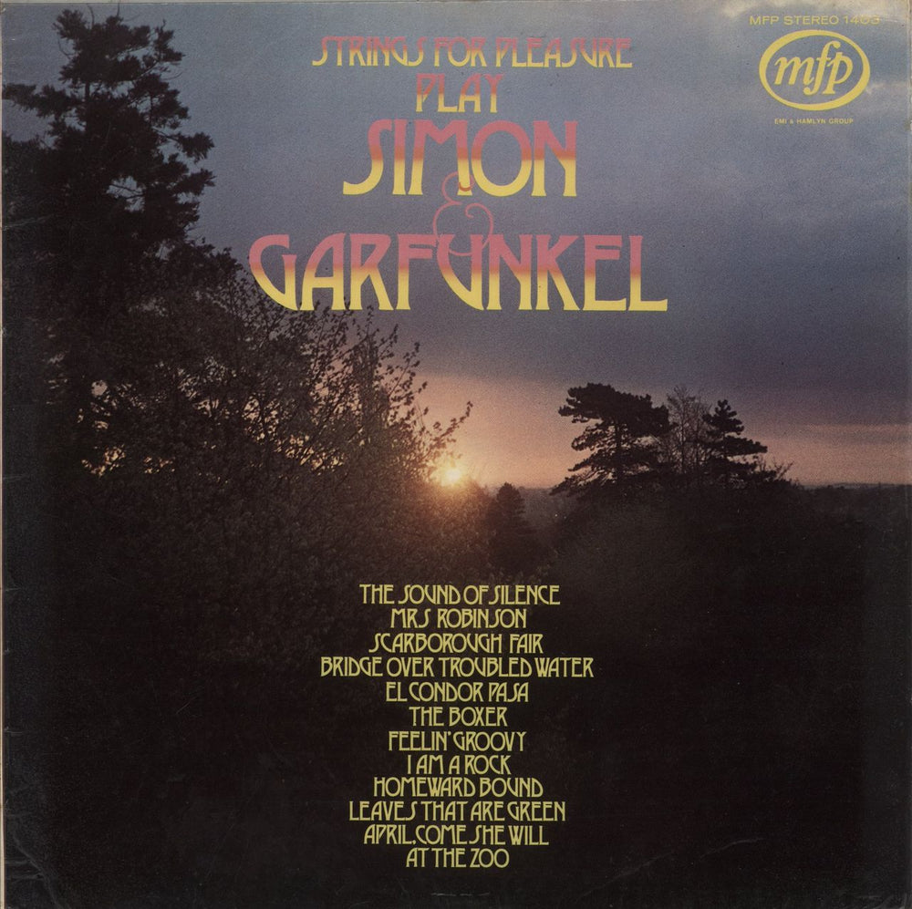 Simon & Garfunkel Strings For Pleasure Play Simon & Garfunkel UK vinyl LP album (LP record) MFP1403