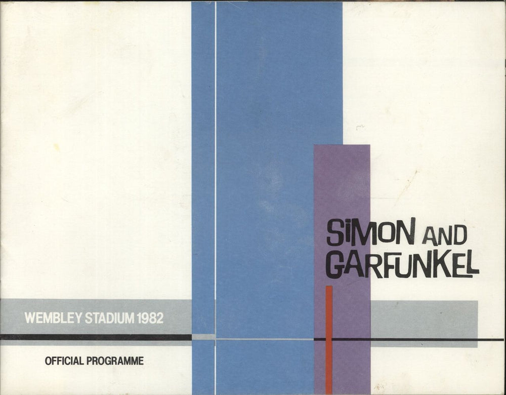 Simon & Garfunkel Wembley Stadium 1982 UK tour programme CONCERT PROGRAMME