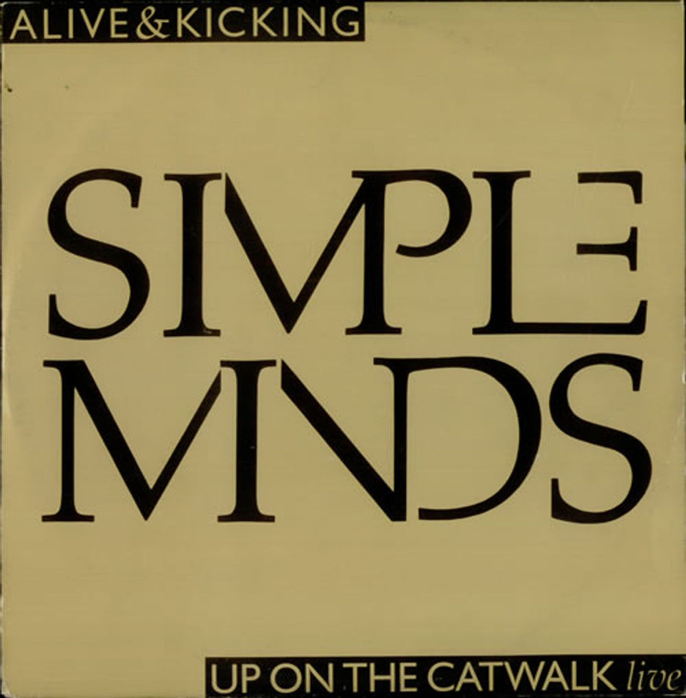 Simple Minds Alive And Kicking - Gold sleeve UK 12" vinyl single (12 inch record / Maxi-single) VS817-13