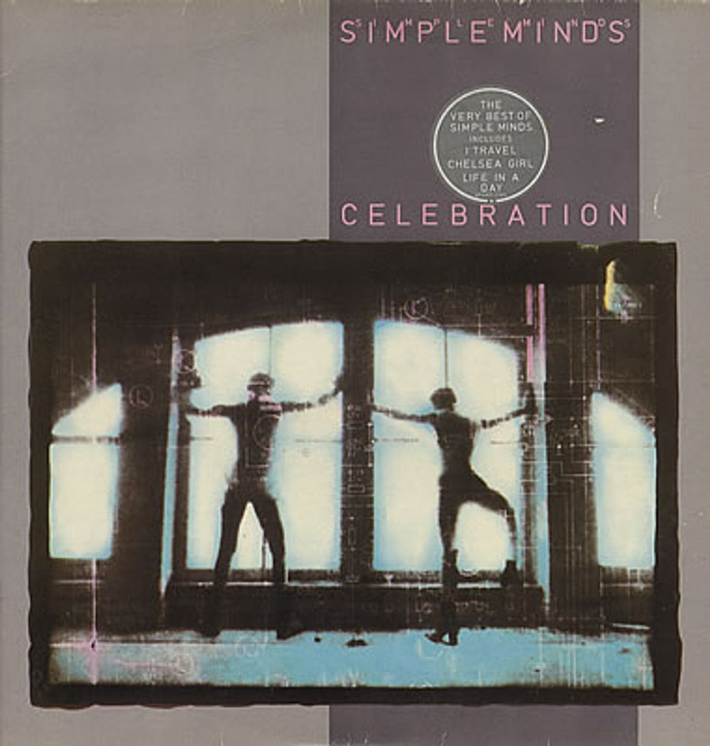 Simple Minds Celebration - hype stickered UK vinyl LP album (LP record) SPART1183