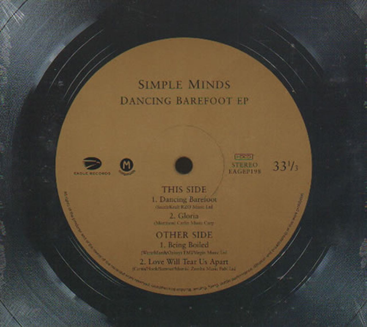 Simple Minds Dancing Barefoot EP UK CD single (CD5 / 5") EAGEP198