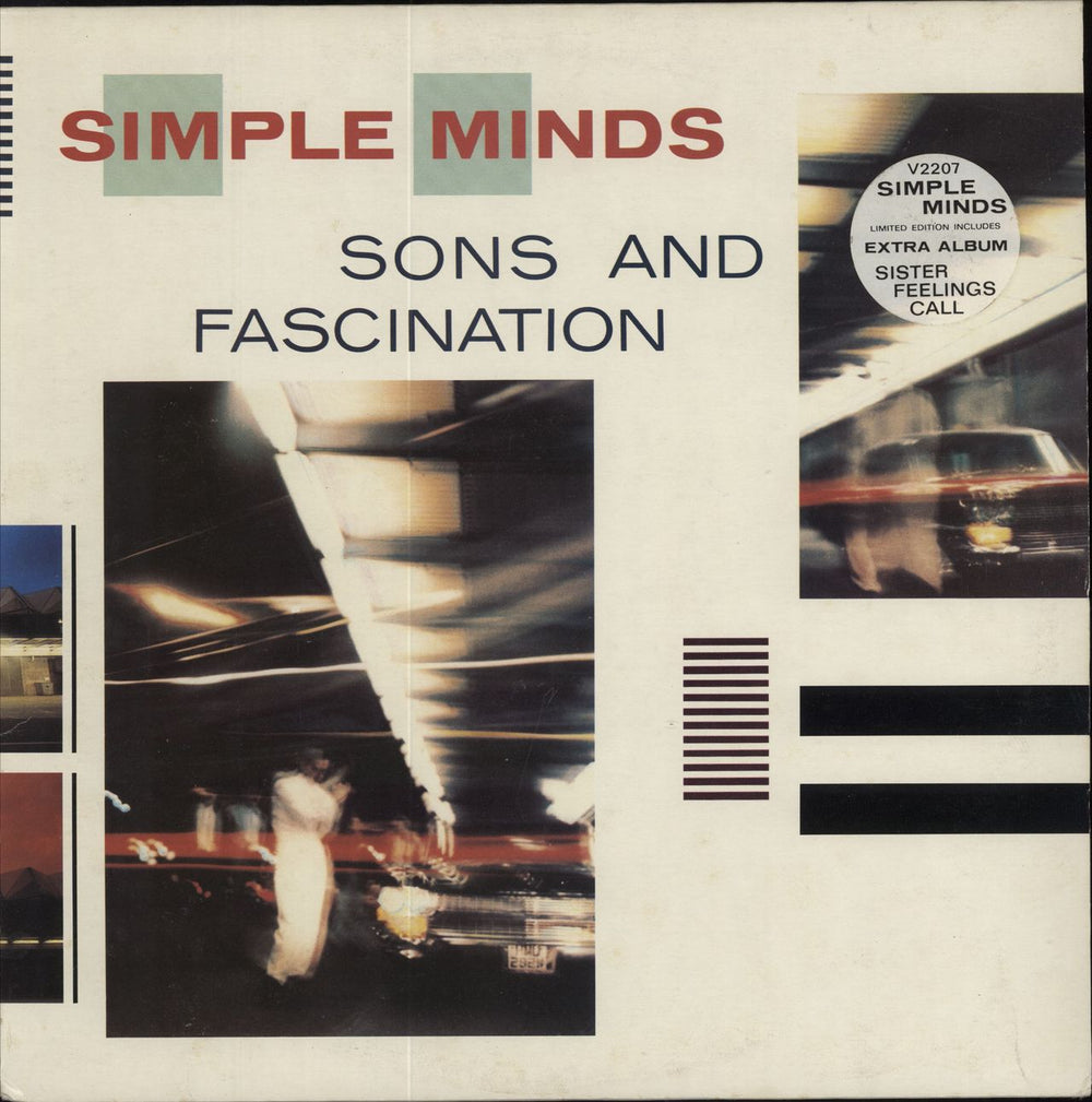 Simple Minds Sons And Fascination - Stickered Sleeve UK vinyl LP album (LP record) V2207