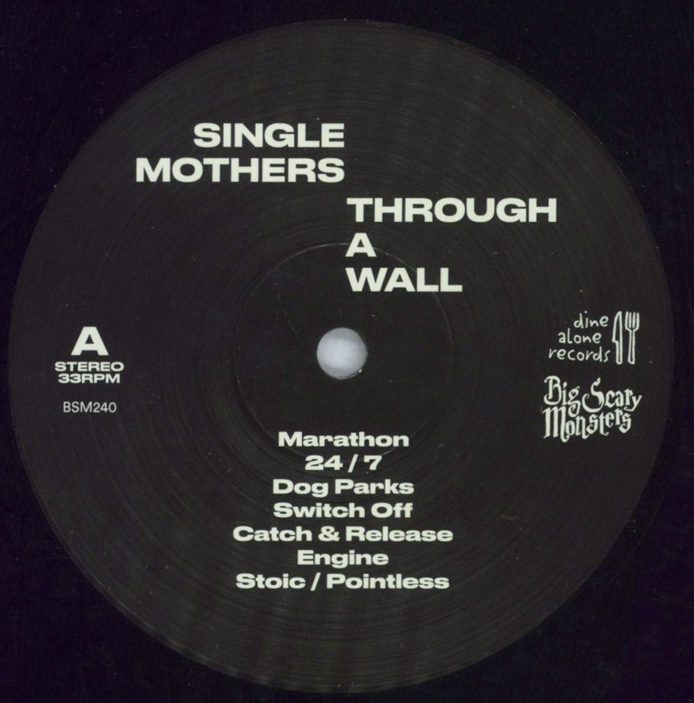 Single Mothers Through A Wall UK vinyl LP album (LP record) 6JQLPTH820850