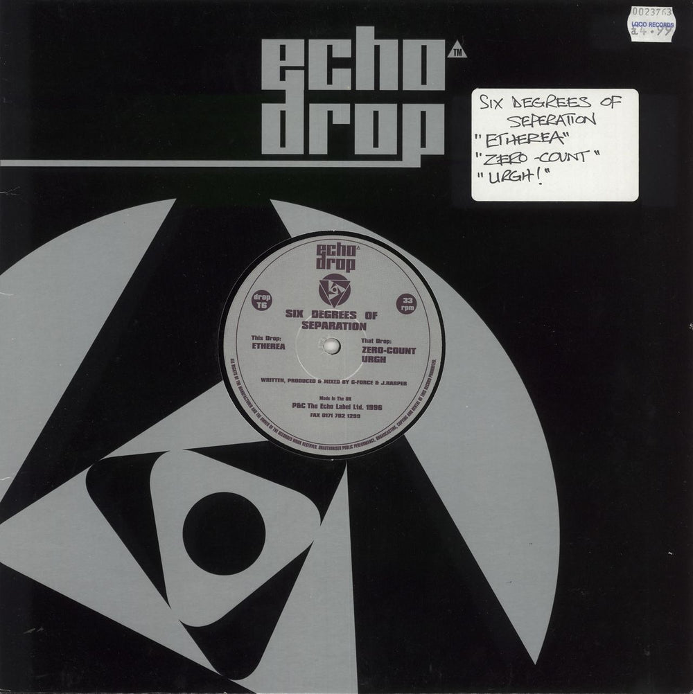 Six Degrees Of Separation Etherea UK 12" vinyl single (12 inch record / Maxi-single) DROPT6