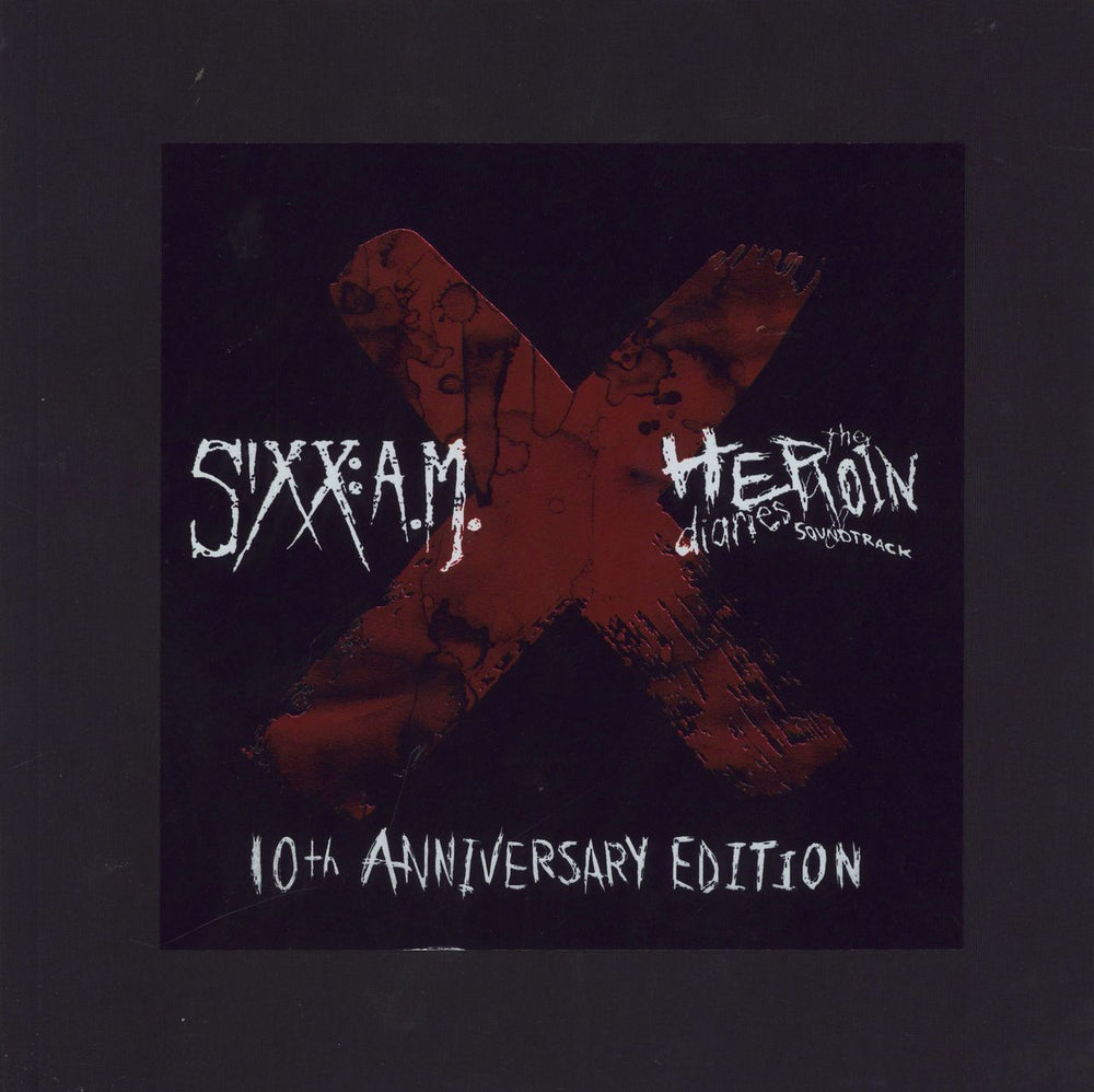 Sixx:AM The Heroin Diaries Soundtrack - Red & Black Marbled Vinyl US 2-LP vinyl record set (Double LP Album) ESM-197-5