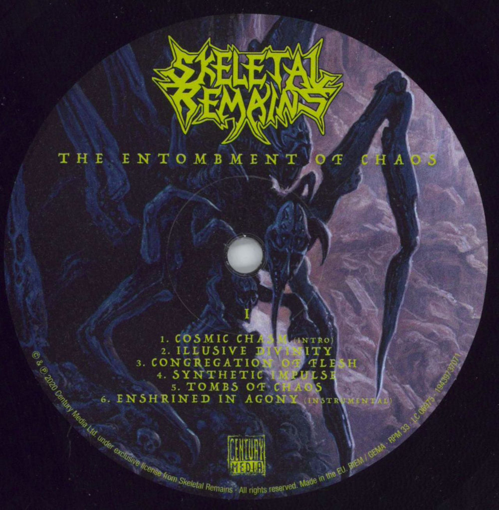 Skeletal Remains The Entombment Of Chaos + Bonus CD UK vinyl LP album (LP record) Y4HLPTH816700