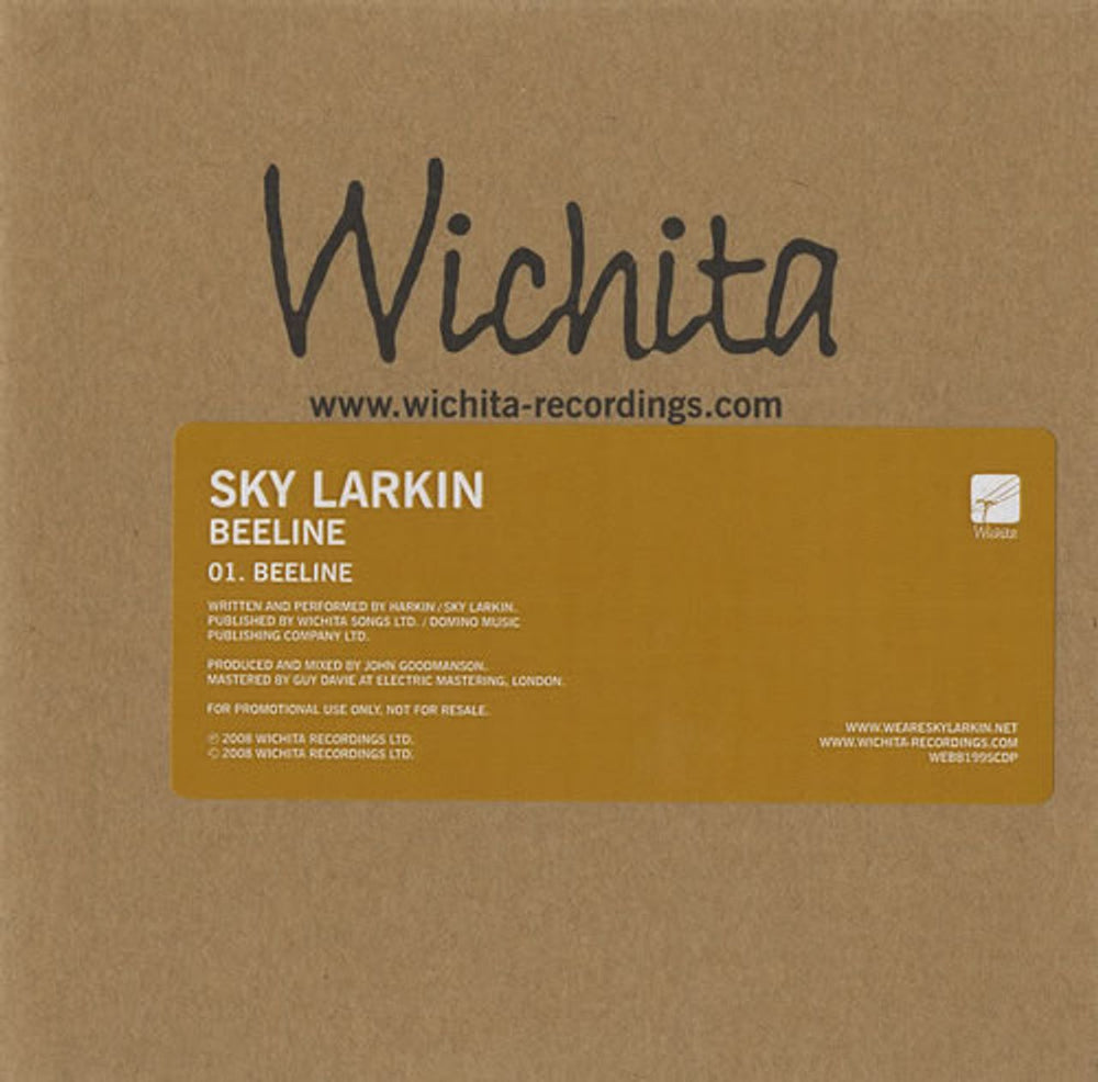 Sky Larkin Beeline UK Promo CD single (CD5 / 5") WEBB199SCDP