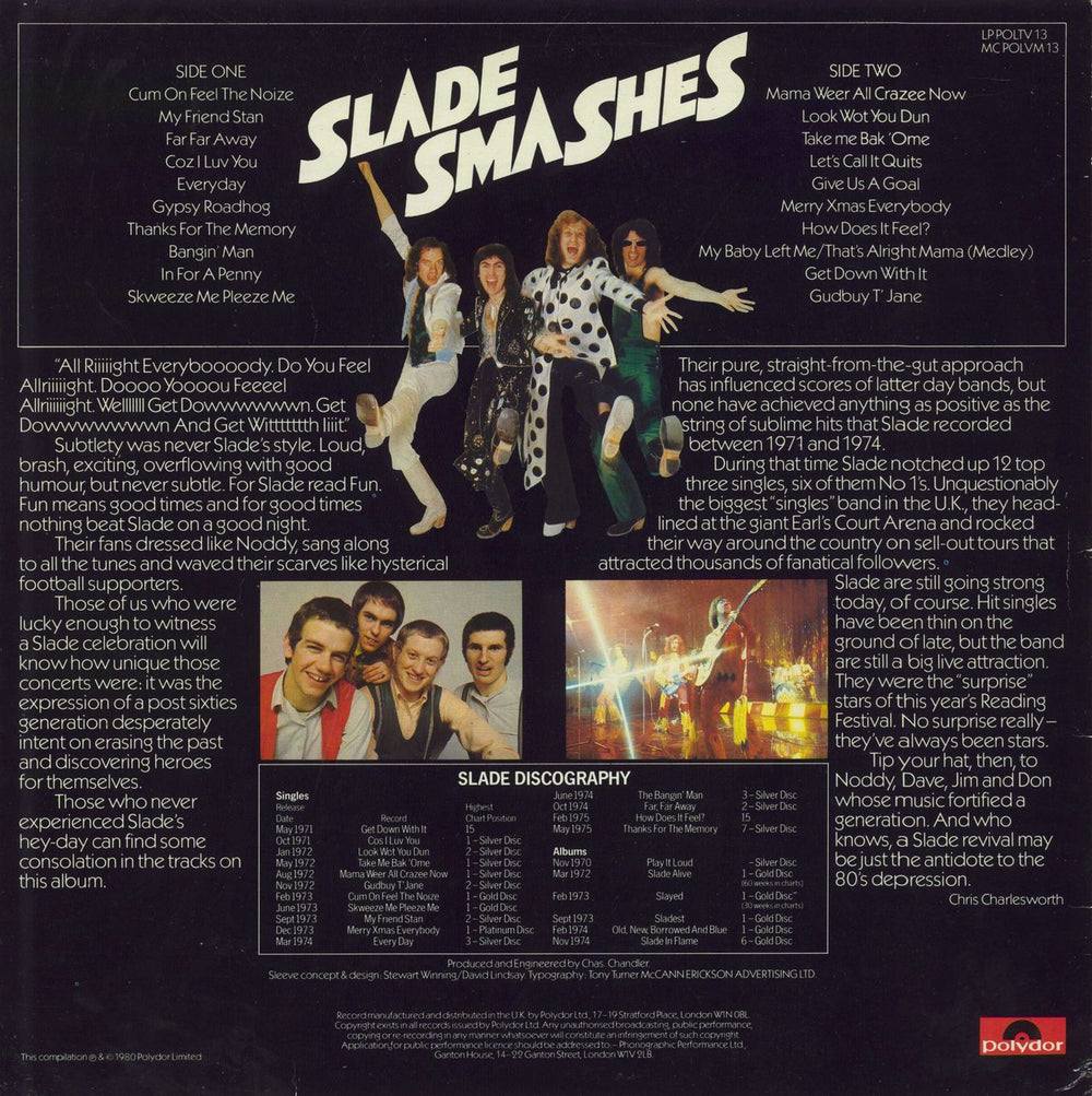 Slade Slade Smashes - Glossy UK vinyl LP album (LP record)