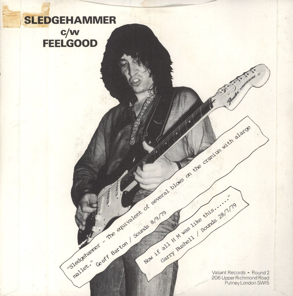 Sledgehammer Sledgehammer - 4th - EX UK 7" vinyl single (7 inch record / 45)