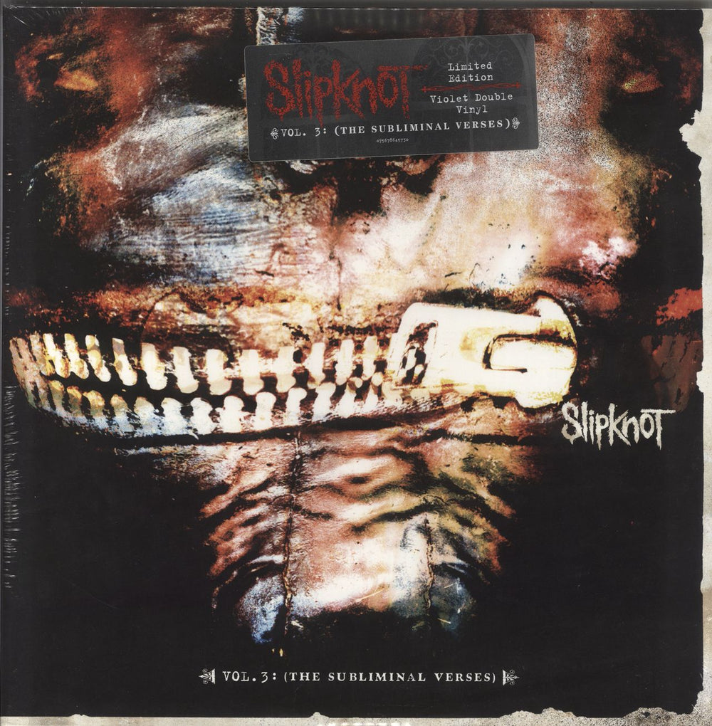 Slipknot Vol. 3: The Subliminal Verses - Violet Translucent Vinyl - Sealed UK 2-LP vinyl record set (Double LP Album) 075678645730