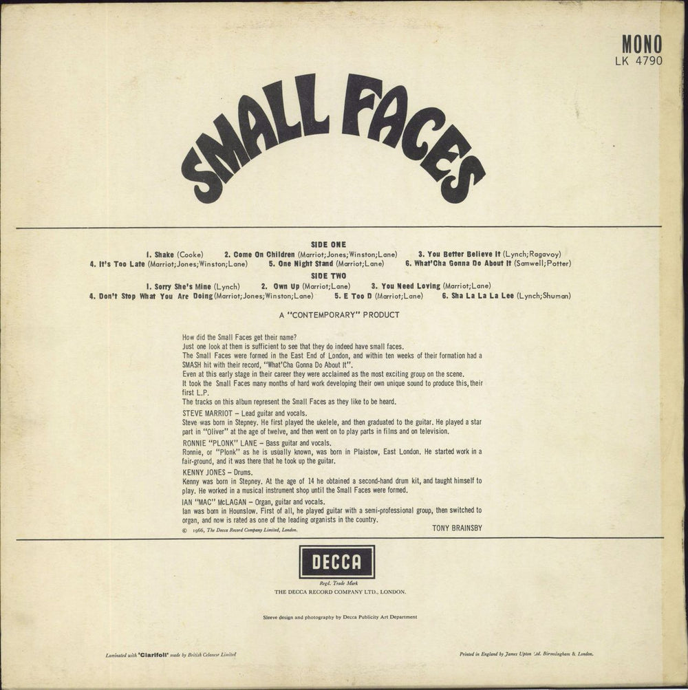 Small Faces Small Faces - 1st (b) - EX UK vinyl LP album (LP record)